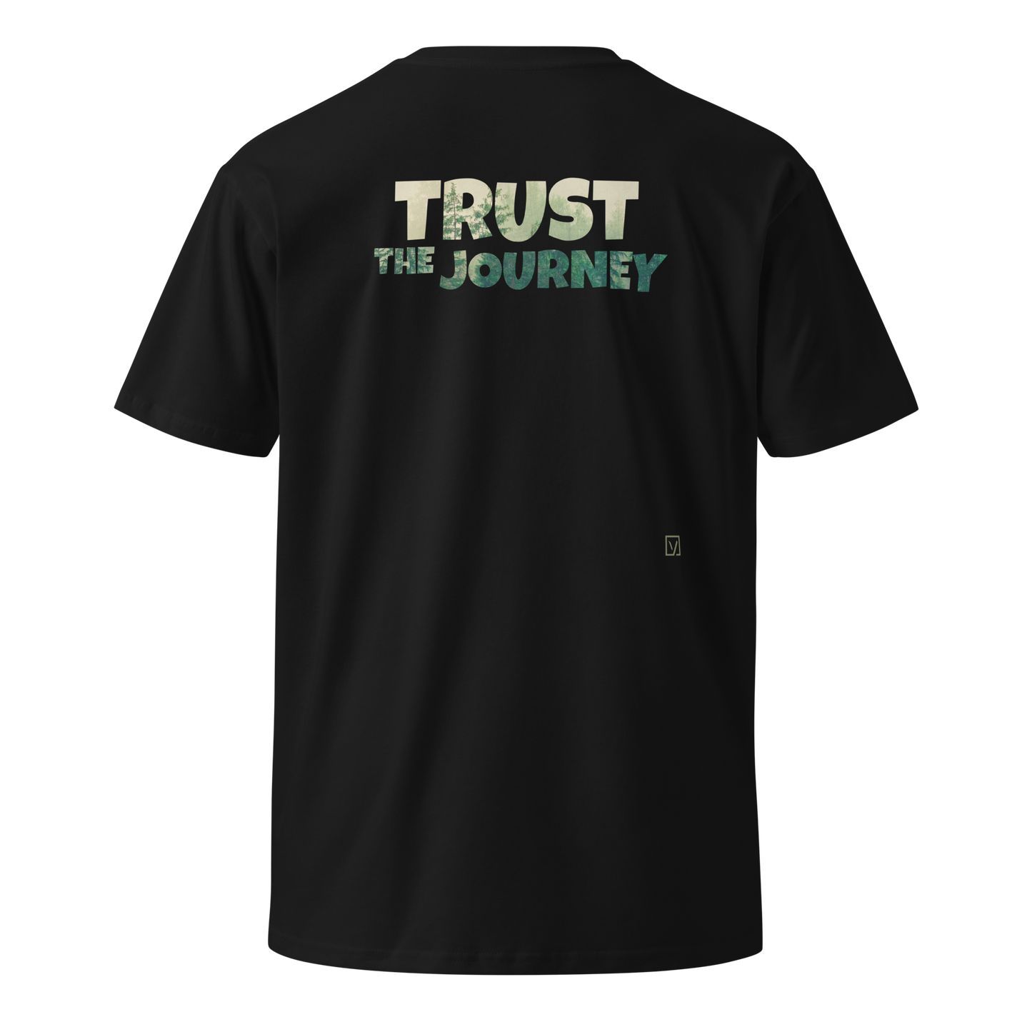 Trust The Journey Tee – Structured Edition (White & Black · Core Fit)