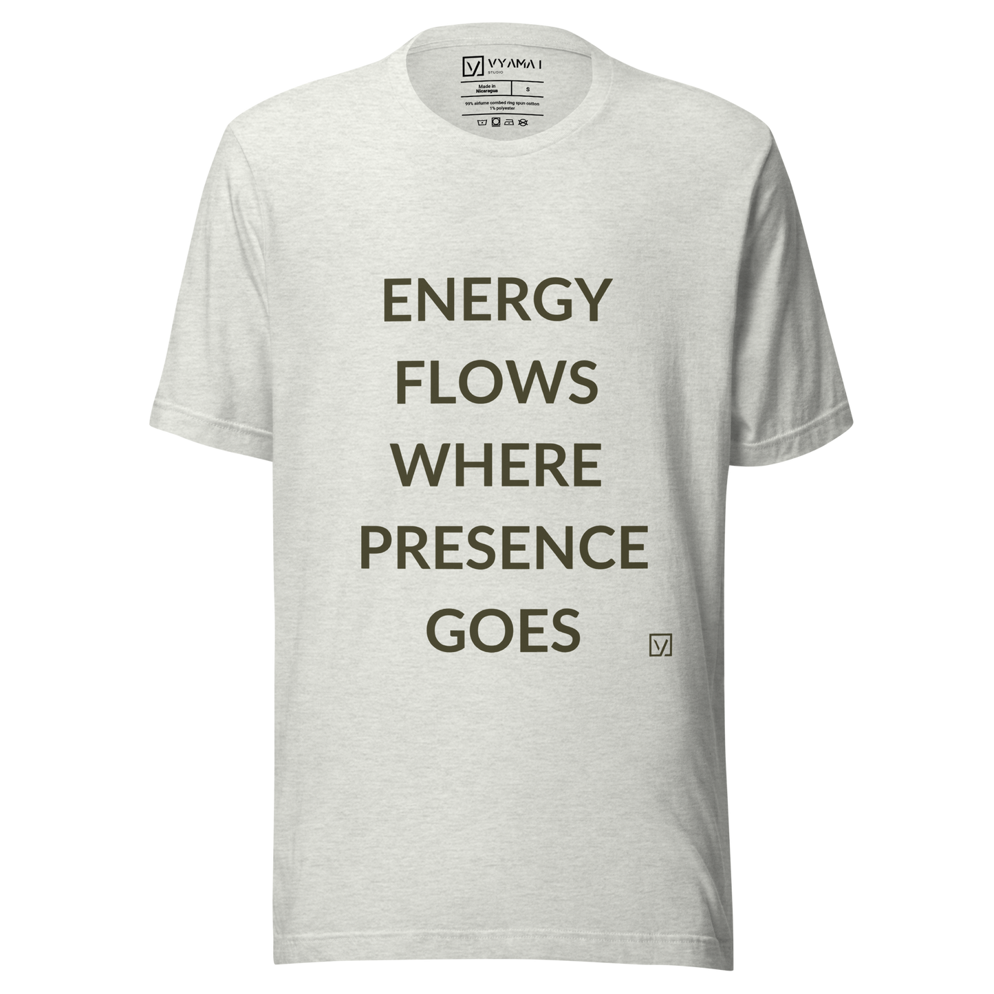 Energy Presence Tee – Structured Edition (Bold Letters · Premium Fit)