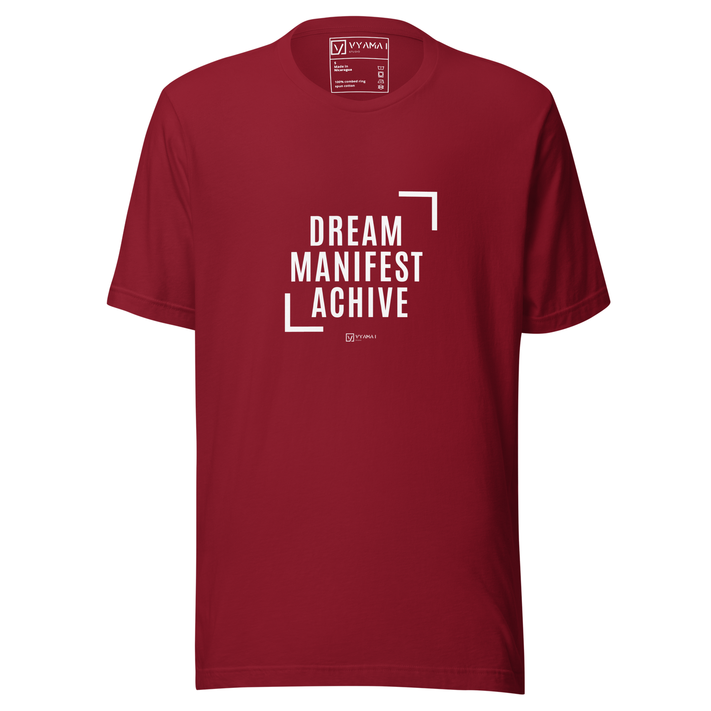 DREAM · MANIFEST · ACHIEVE TEE Lightweight Edition (Core Colors · Premium Fit)