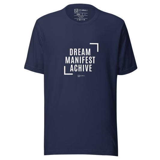DREAM · MANIFEST · ACHIEVE TEE Lightweight Edition (Core Colors · Premium Fit)