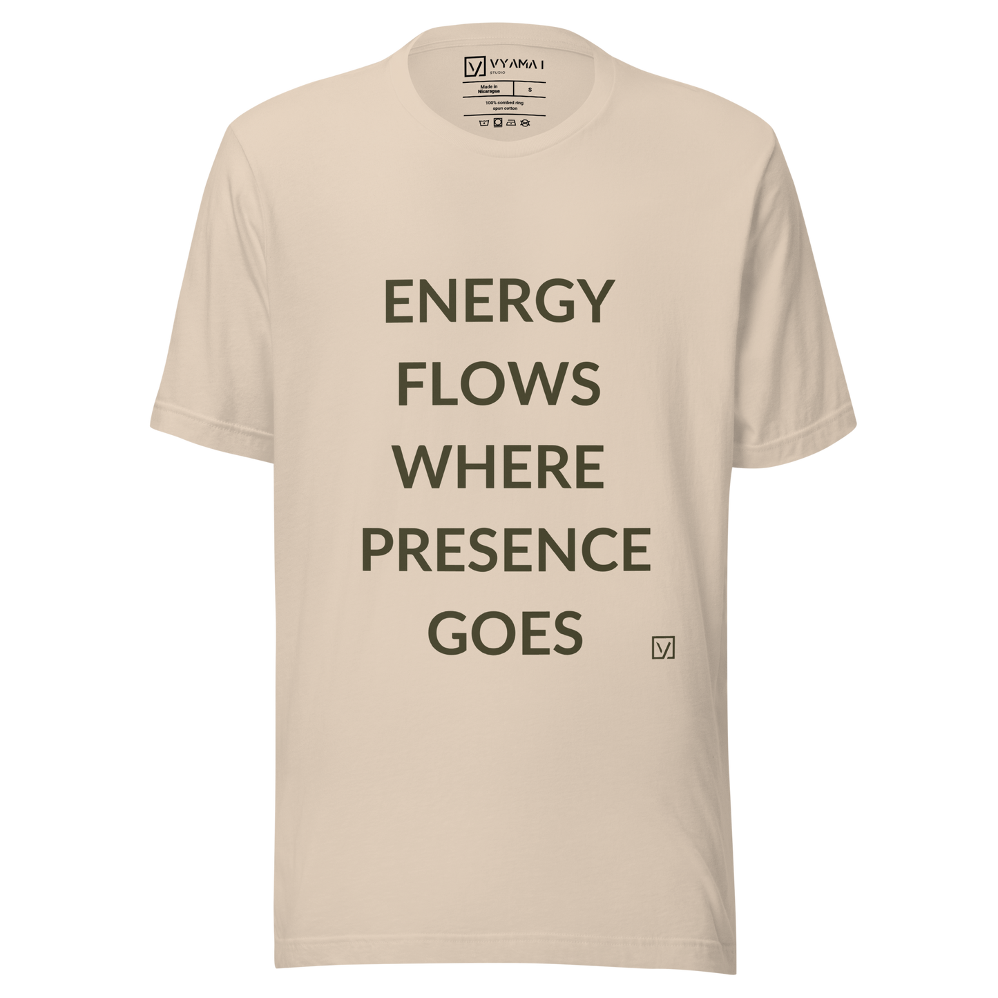 Energy Presence Tee – Structured Edition (Bold Letters · Premium Fit)