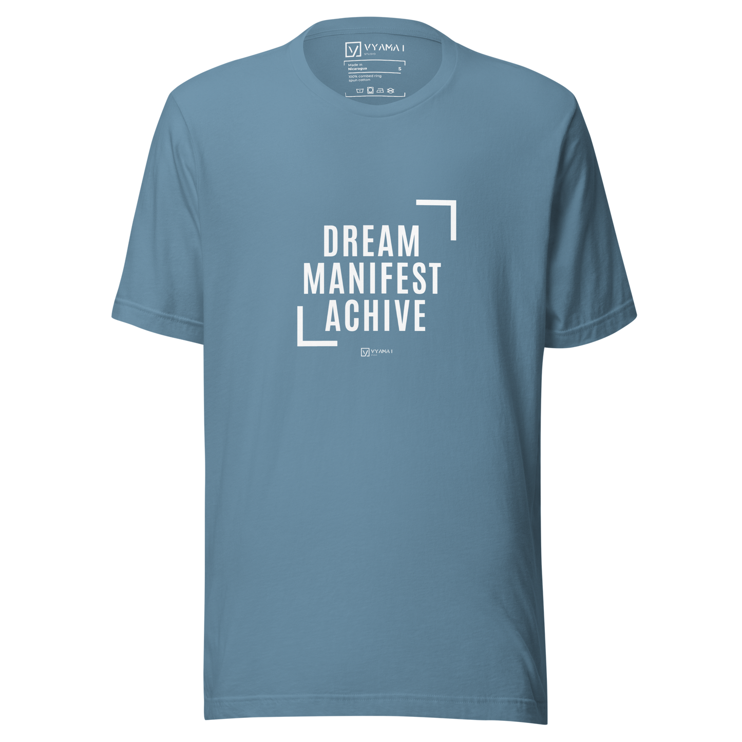 DREAM · MANIFEST · ACHIEVE TEE Lightweight Edition (Core Colors · Premium Fit)