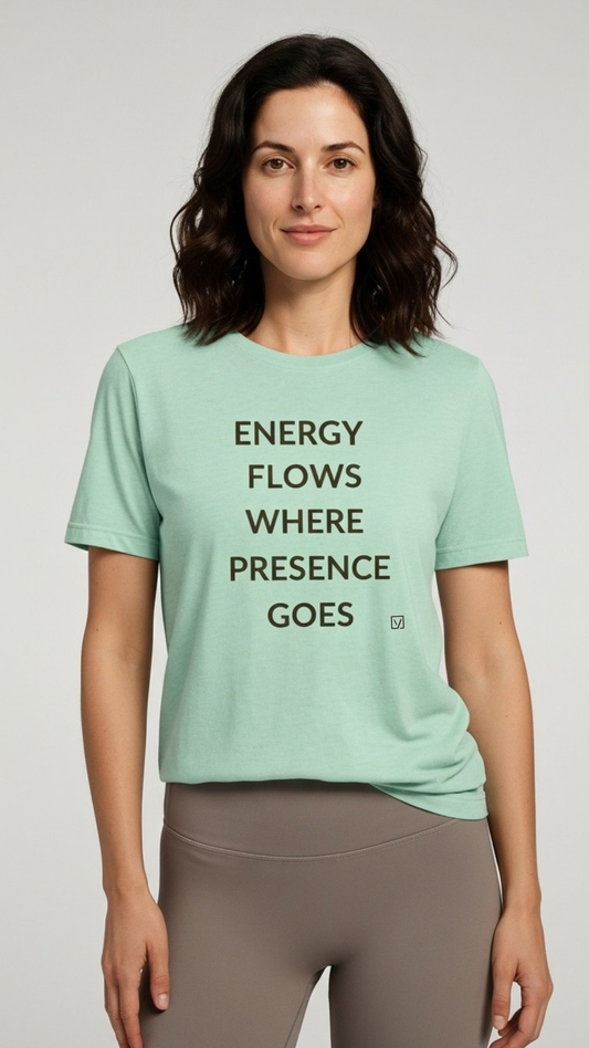 Energy Presence Tee – Structured Edition (Bold Letters · Premium Fit)
