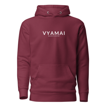 VYAMAI Signature Hoodie – Balance & Motion (Premium Fit · Timeless Essential)