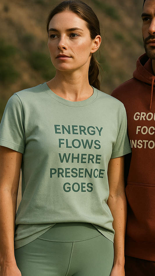 Energy Presence Tee – Structured Edition (Bold Letters · Premium Fit)