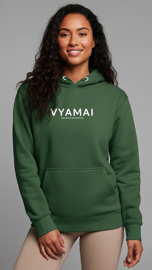 VYAMAI Signature Hoodie – Balance & Motion (Premium Fit · Timeless Essential)
