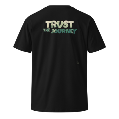 Trust The Journey Tee – Structured Edition (White & Black · Core Fit)
