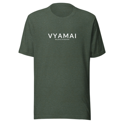 VYAMAI Signature Tee – Balance & Motion (Premium Fit · Timeless Essential)