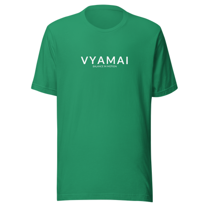 VYAMAI Signature Tee – Balance & Motion (Premium Fit · Timeless Essential)