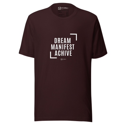 DREAM · MANIFEST · ACHIEVE TEE Lightweight Edition (Core Colors · Premium Fit)