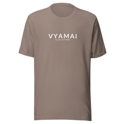 VYAMAI Signature Tee – Balance & Motion (Premium Fit · Timeless Essential)