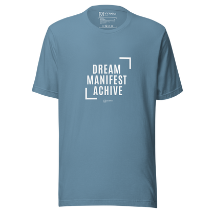 DREAM · MANIFEST · ACHIEVE TEE Lightweight Edition (Core Colors · Premium Fit)