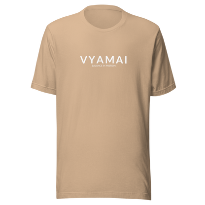 VYAMAI Signature Tee – Balance & Motion (Premium Fit · Timeless Essential)