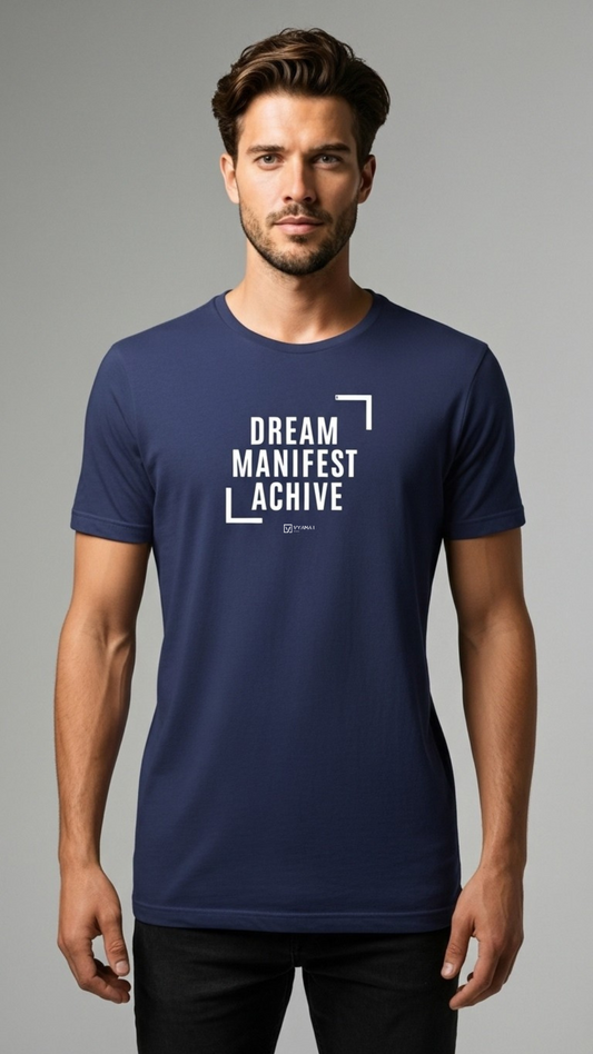 DREAM · MANIFEST · ACHIEVE TEE Lightweight Edition (Core Colors · Premium Fit)